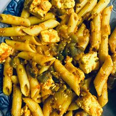 A picture of Indian style Pasta.