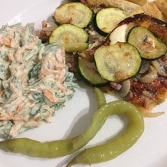 A picture of Mascarpone and courgette tart.