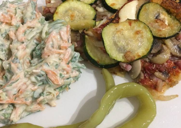 Steps to Make Speedy Mascarpone and courgette tart