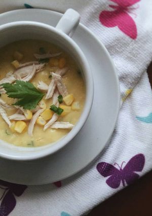 Foto resep Sup krim jagung dan ayam