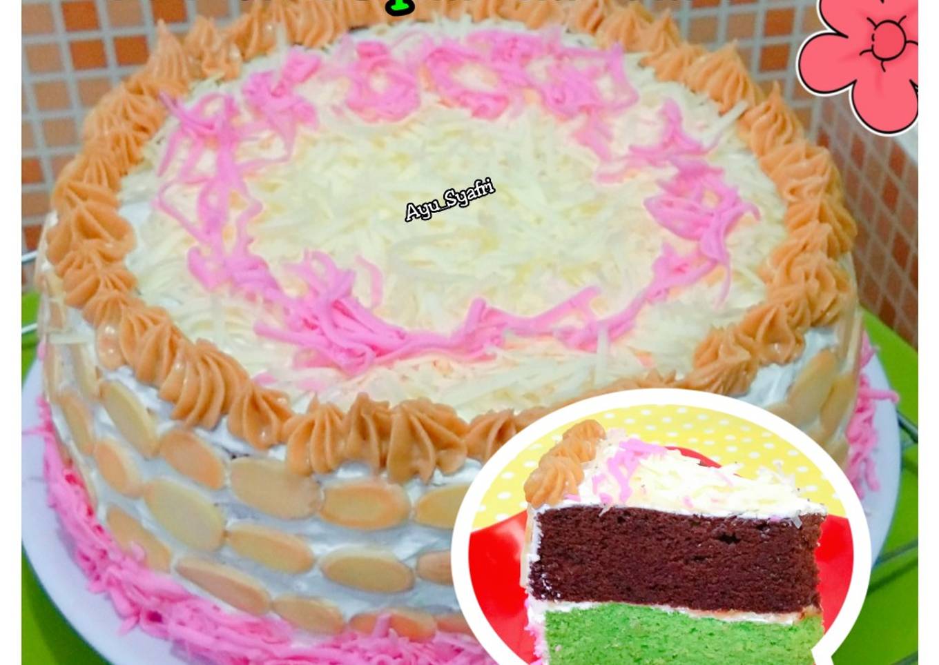 Brownies Pandan Cake (dengan selai kacang)