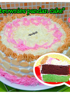 Foto resep Brownies Pandan Cake (dengan selai kacang)