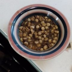 A picture of Brown beans and mealie corn soup.