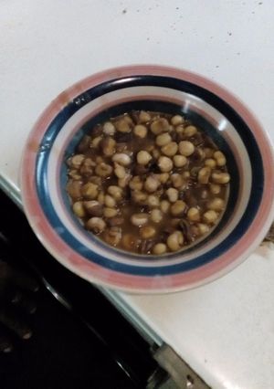 A picture of Brown beans and mealie corn soup.