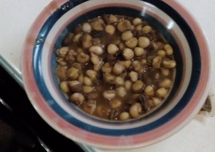 Homemade Brown beans and mealie corn soup