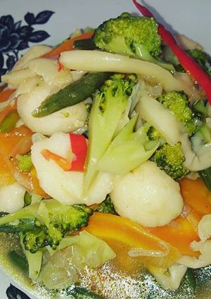 Foto resep Capcay Bakso Jamur Tiram