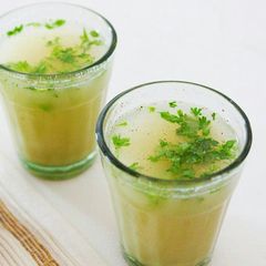 A picture of Sattu ka sharbat in desi  style.