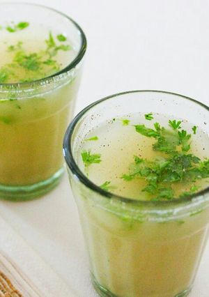 A picture of Sattu ka sharbat in desi  style.