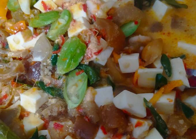 Cara Bikin Cecek dan putih telur mercon kuah santan Menu Enak