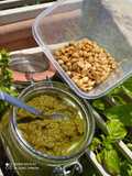 Pesto di arachidi e basilico