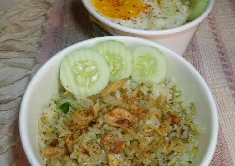 Resep 91. Nasi goreng hijau teri nasi Menggugah Selera