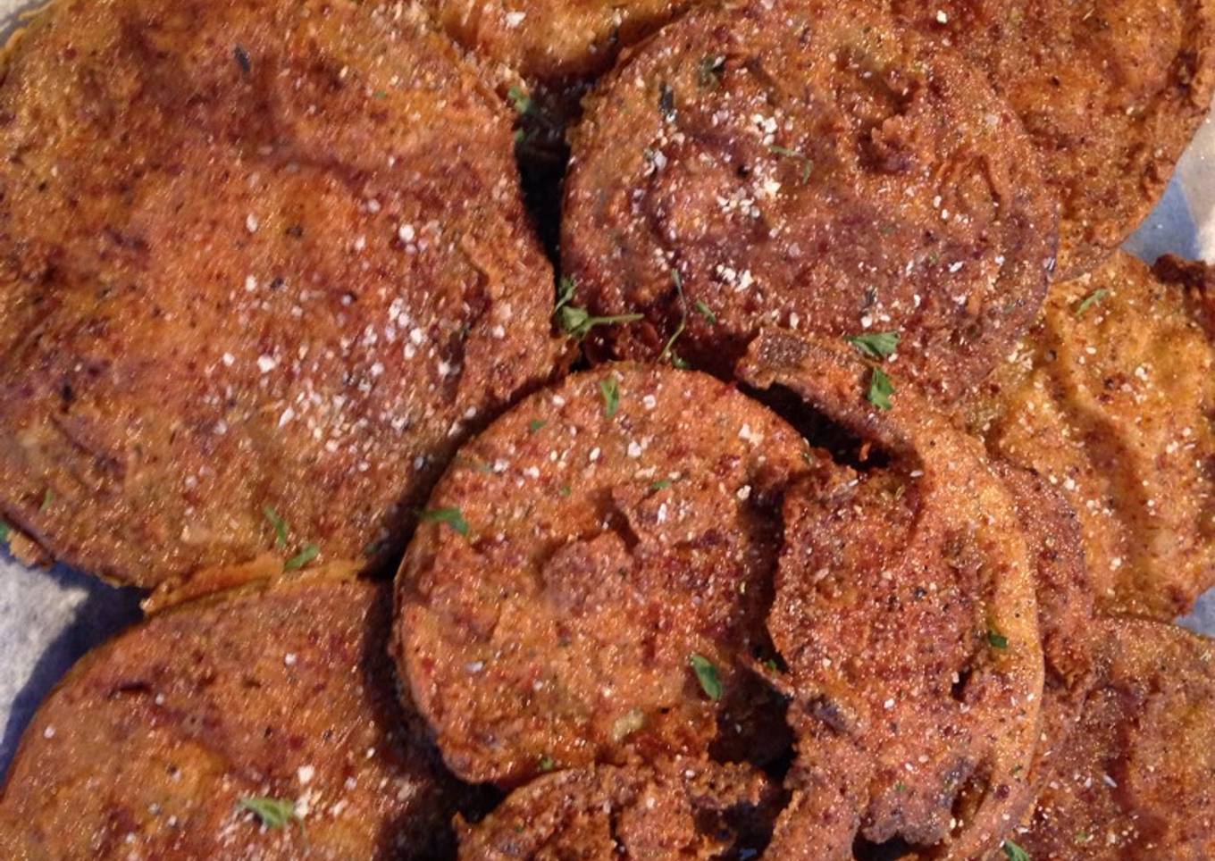 Crispy fried green tomatoes