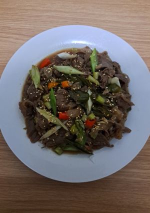 Foto resep Tumis Daging Sukiyaki Cabe Hijau