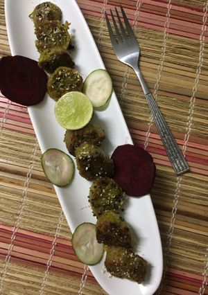 A picture of Cabbage muthia.