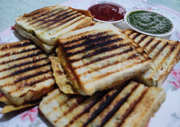 Recipe of Yummy Veg Sandwich