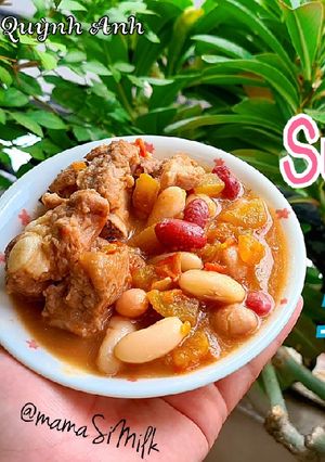 Hình của món Sườn non nấu đậu - 8m+.