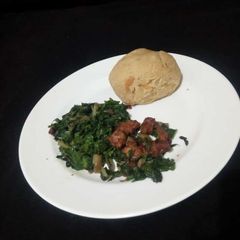 A picture of Sweet potato ugali.