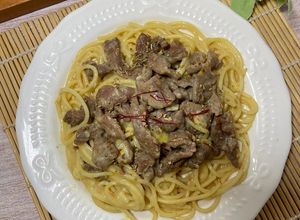 Foto resep Saffron Beef Pasta