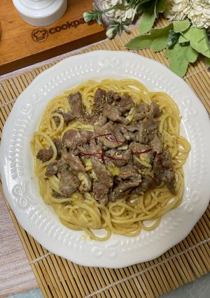 Foto resep Saffron Beef Pasta