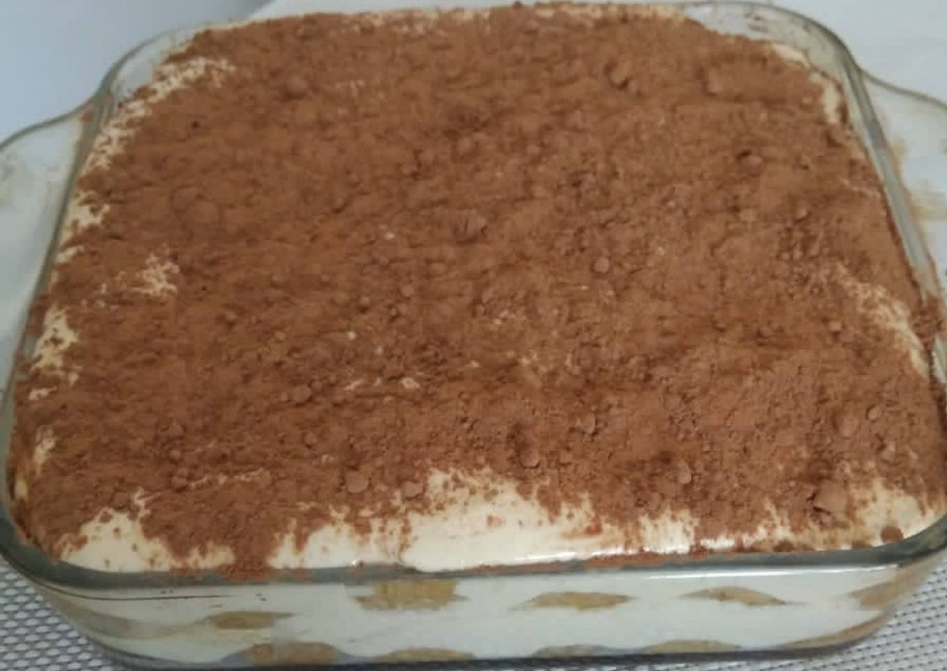 Tiramisú sin huevo y sin horno sin azúcar