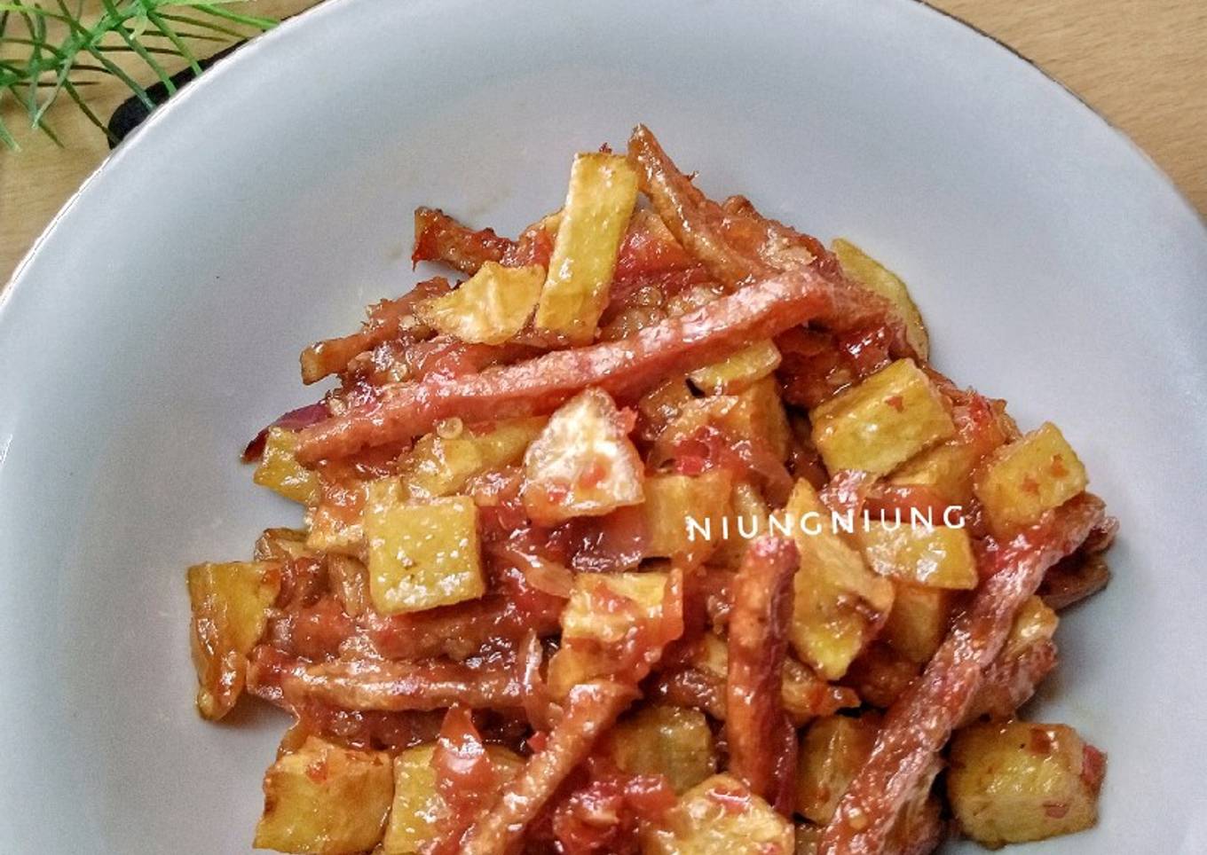 Sambel kentang + beef burger