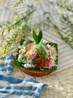 Foto resep Kicak Singkong (Pandan dan Buah Naga)