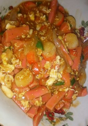 Foto resep Asem manis sosis mix stick crabs.. Ala ala 😁