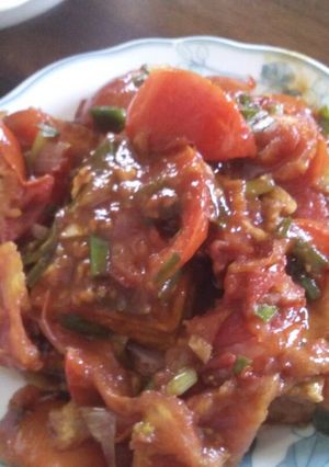 Hình của món Đậu phụ sốt cà chua - chay mặn đều được.