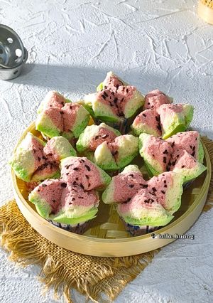 Foto resep Bolu Kukus Mekar Semangka