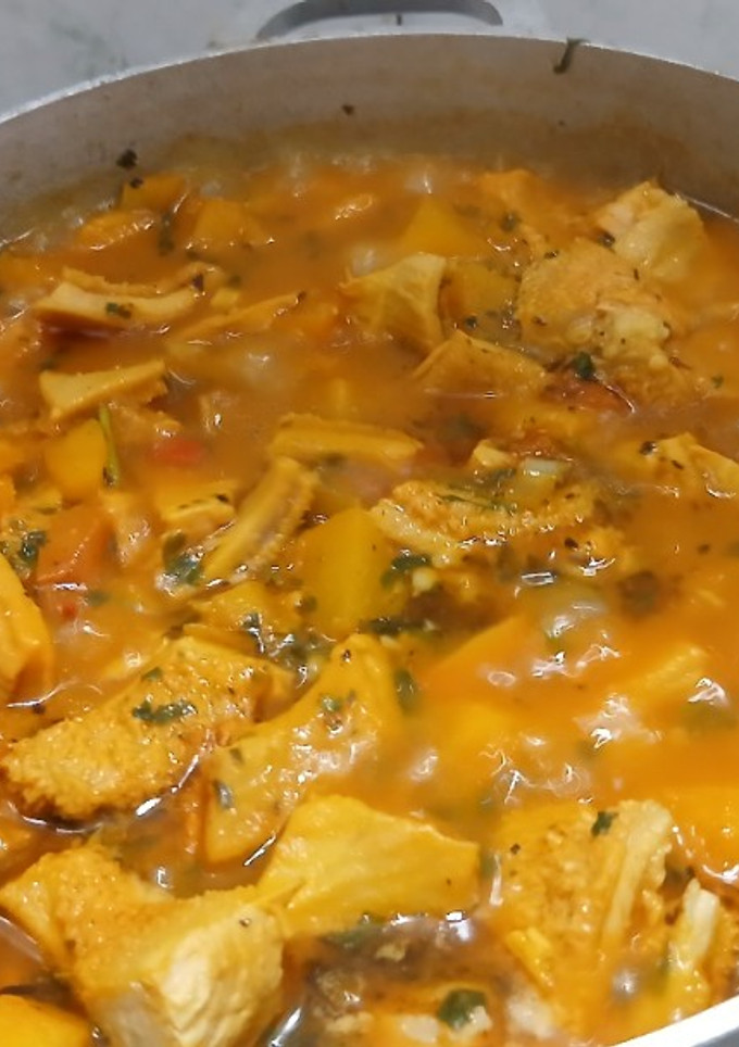 Una foto de Callo o panza de res en salsa