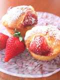 Muffin americani alle fragole e formaggio cremoso