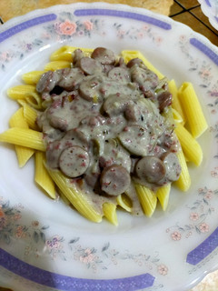 Foto resep Penneziti Pasta Carbonara Bunga Telang