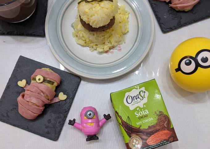 Mummy Minion Mashed Potato With Ham (Treat or Trick?)