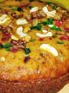 A picture of Eggless Plum Cake.