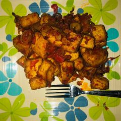 A picture of Peppered awara (tofu).
