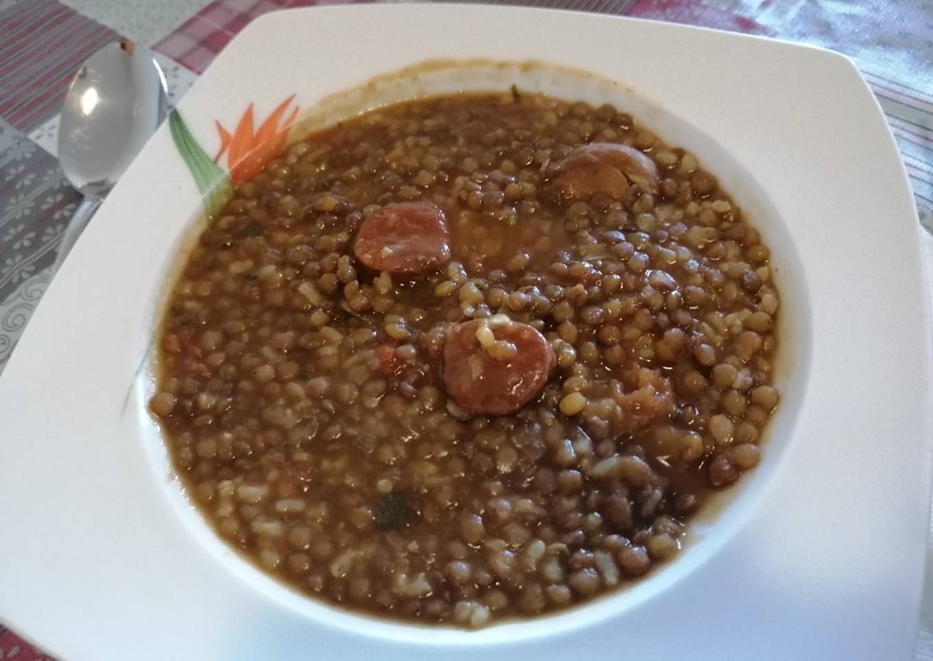 16.Lentejas express con arroz integral