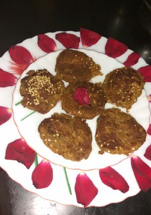 A picture of Arisha pitha (less oil).