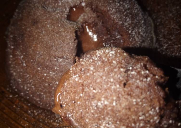 step by step Memasak Lava Cake Chocolate Jadi, Lezat