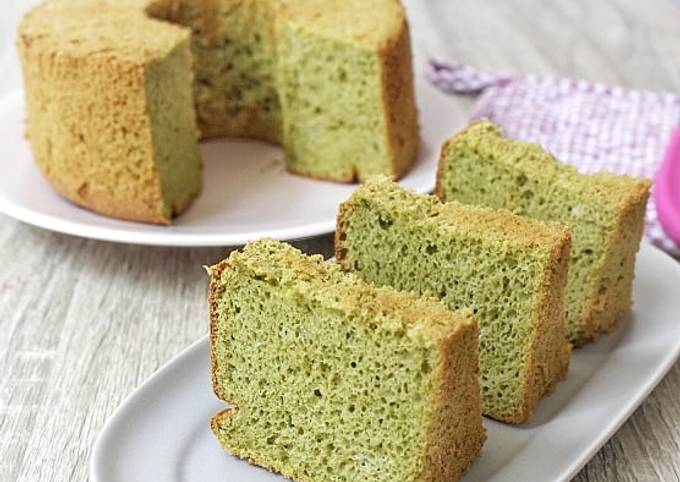 Bagaimana Menyiapkan Moringa Chiffon (Tepung Singkong,Gluten Free) yang Enak Banget