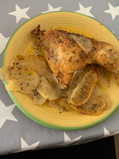 Una foto de Traseros de pollo al horno