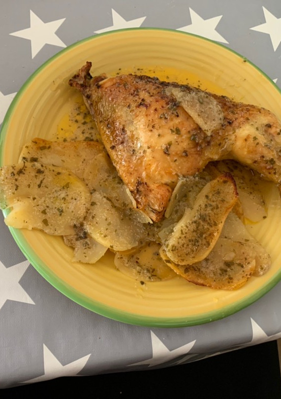 Una foto de Traseros de pollo al horno