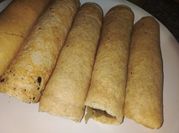 Una foto de crepas con harina integral
