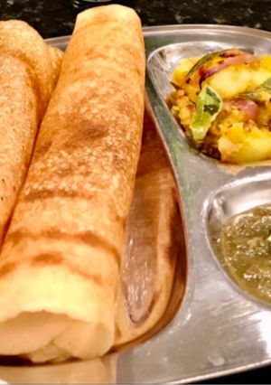 इंस्टेंट मसाला दोसा और चटनी (Instant masala dosa aur chutney recipe in Hindi) रेसिपी मुख्य फोटो
