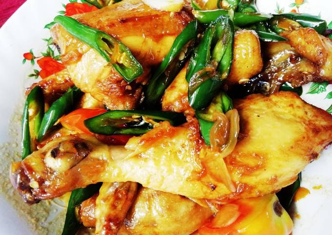 Ayam kecap cabe ijo