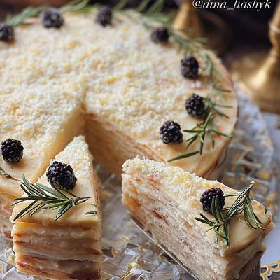 Рецепт торта Наполеон с заварным кремом | Рецепты приготовления, Торт наполеон, Идеи для блюд