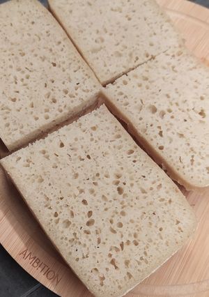 A picture of Ciabatta type 'no-knead' bread.