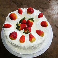 A picture of White forest cake.