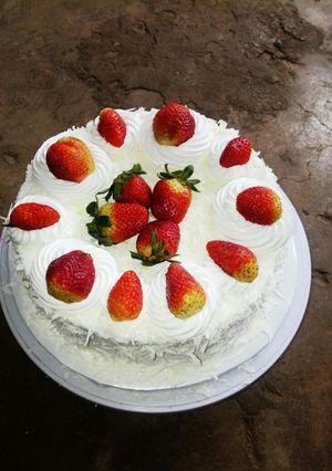 A picture of White forest cake.