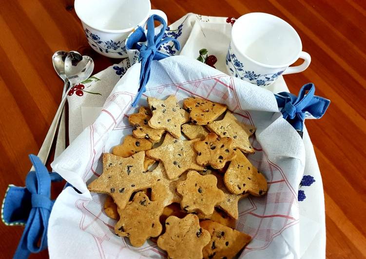 Biscotti al malto d’orzo con gocce di cioccolato