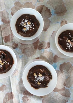 Una foto de Mousse de algarroba vegano